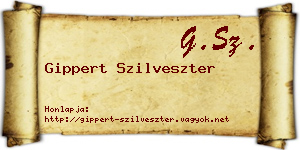 Gippert Szilveszter névjegykártya