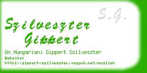 szilveszter gippert business card
